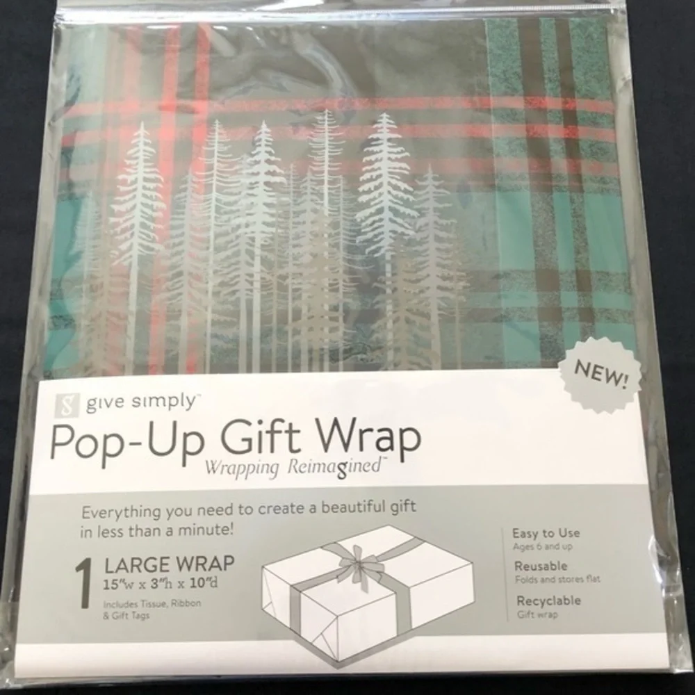 Holiday Christmas Gift Box Bundle 1 large 2 small Red & Green No Tape Required